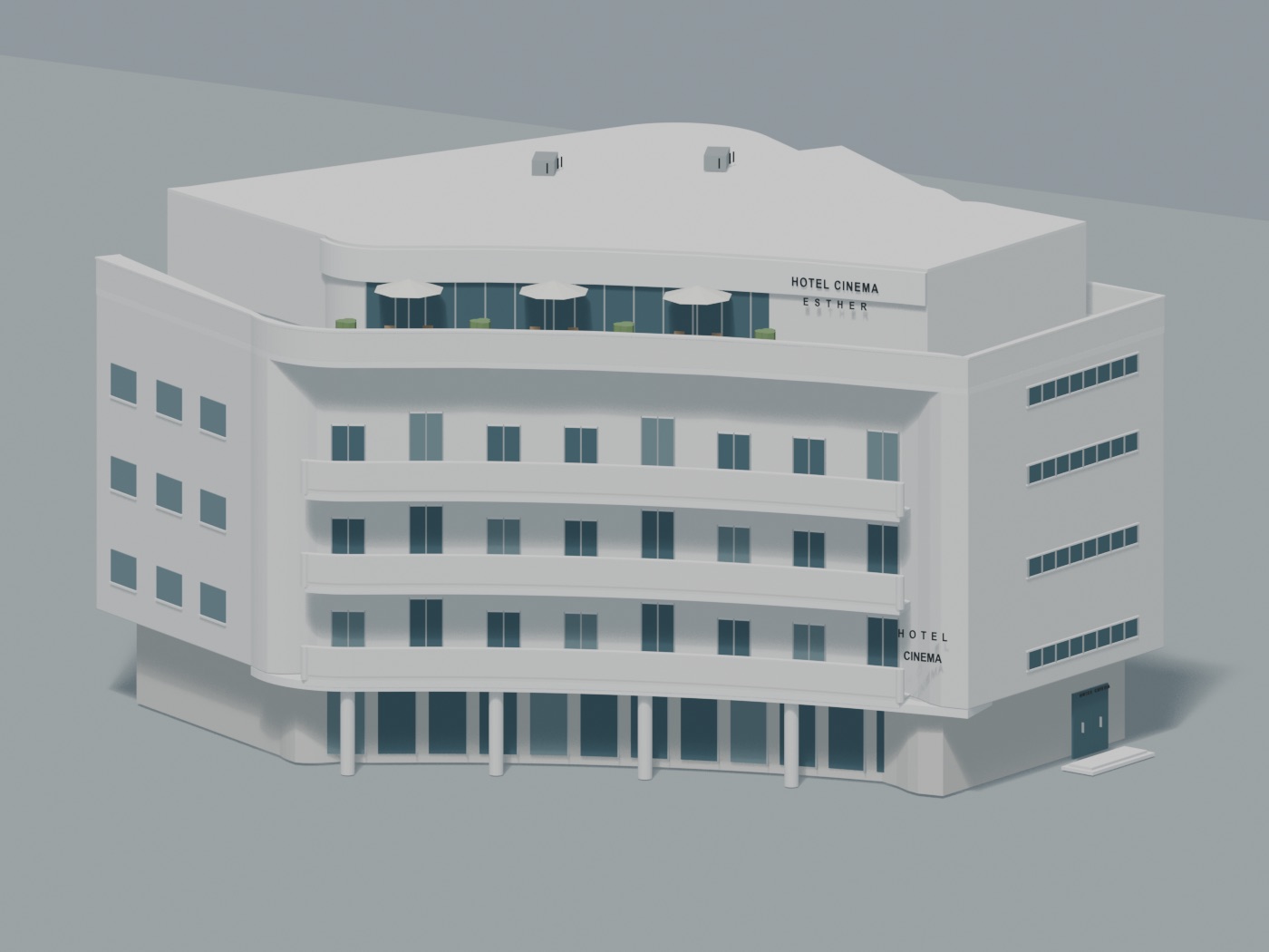 The Cinema Hotel in Blender