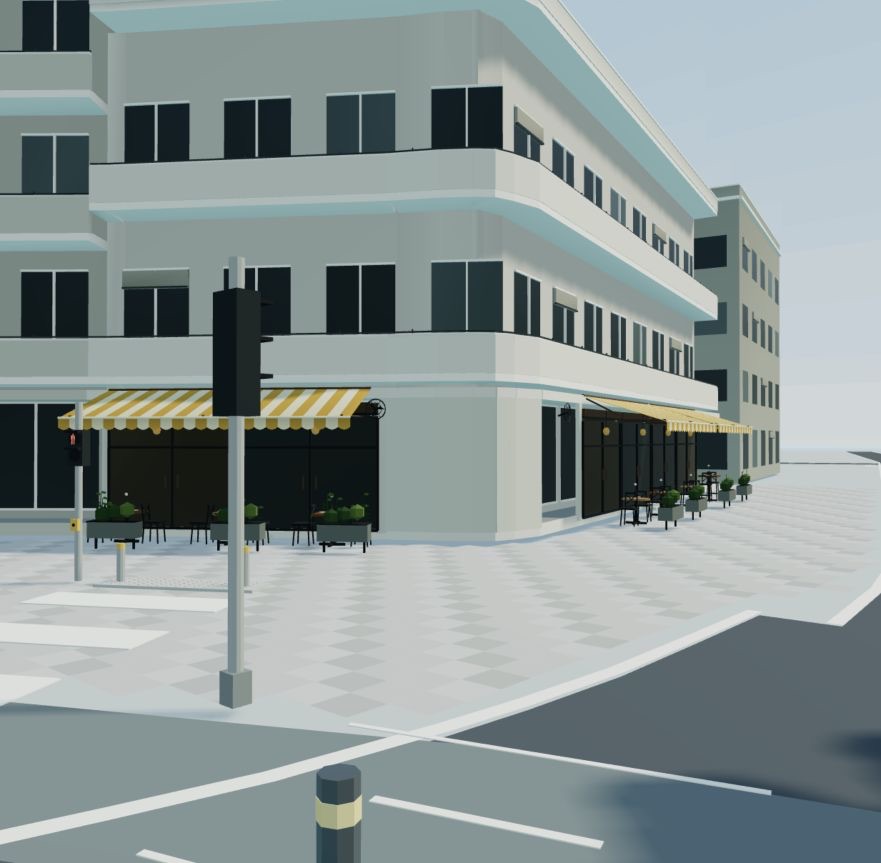 The striped cafe